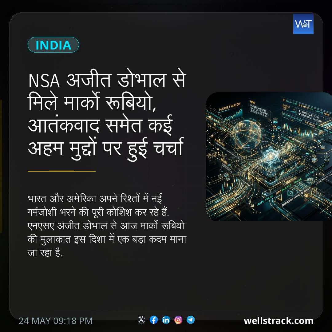 NSA अजीत डोभाल से मिले मार्को रूबियो, आतंकवाद समेत कई अहम मुद्दों पर हुई चर्चा — WellsTrack