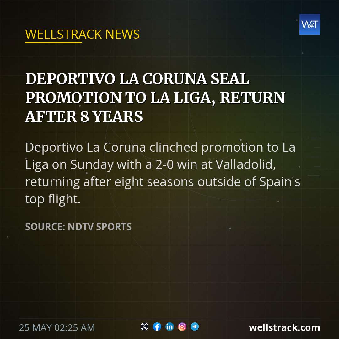 Deportivo La Coruna Seal Promotion To La Liga, Return After 8 Years