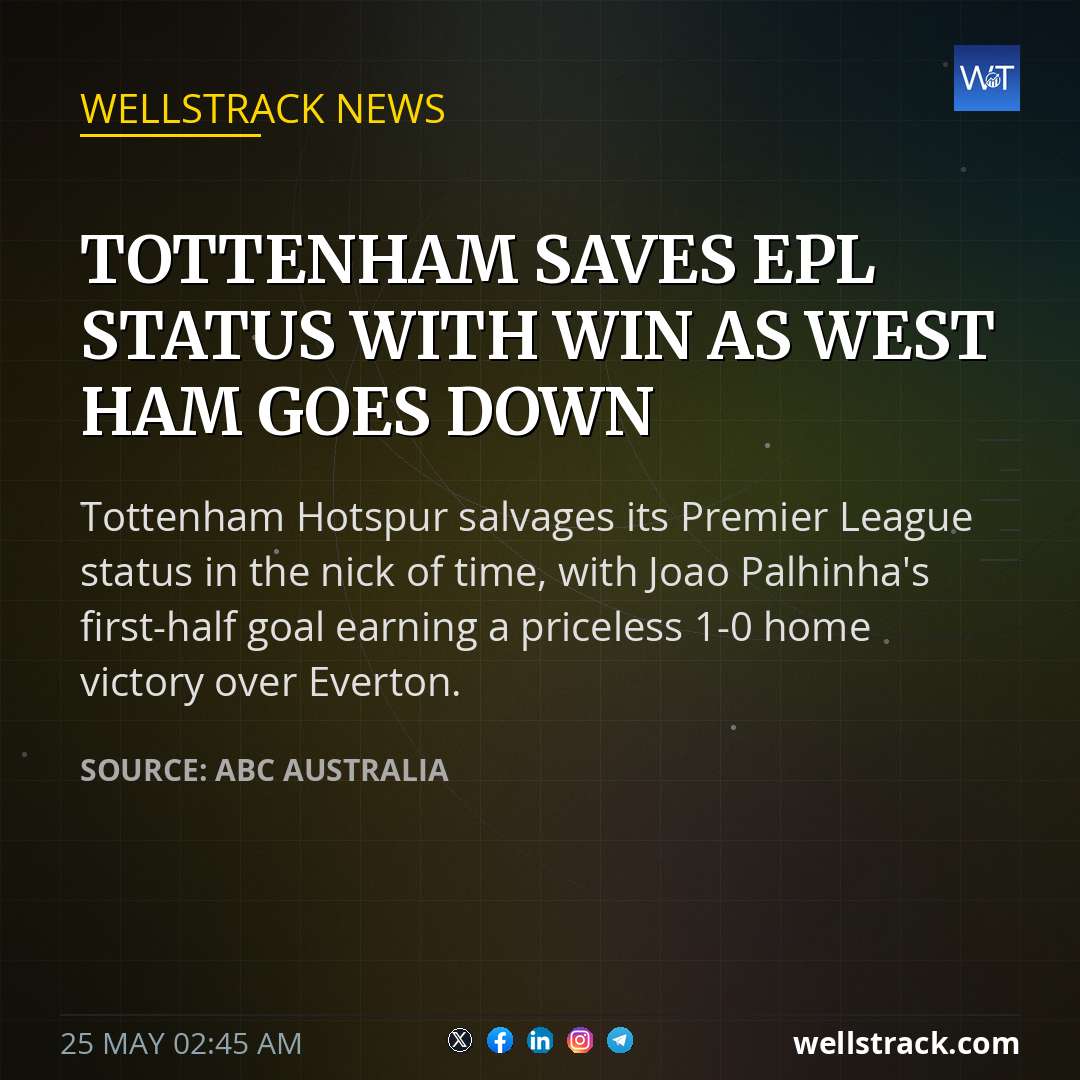 Tottenham saves EPL status with win as West Ham goes down