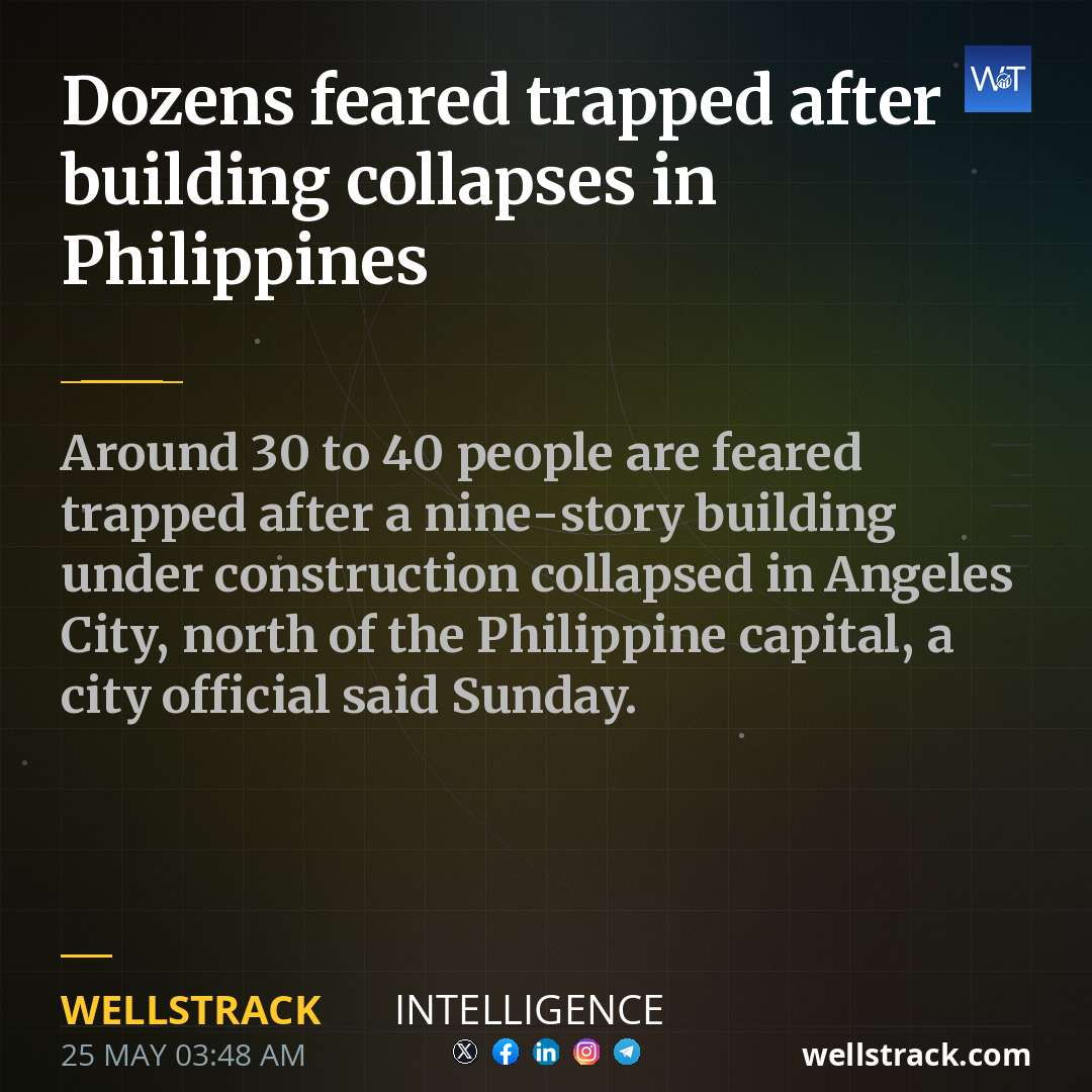 Dozens feared trapped after building collapses in Philippines
