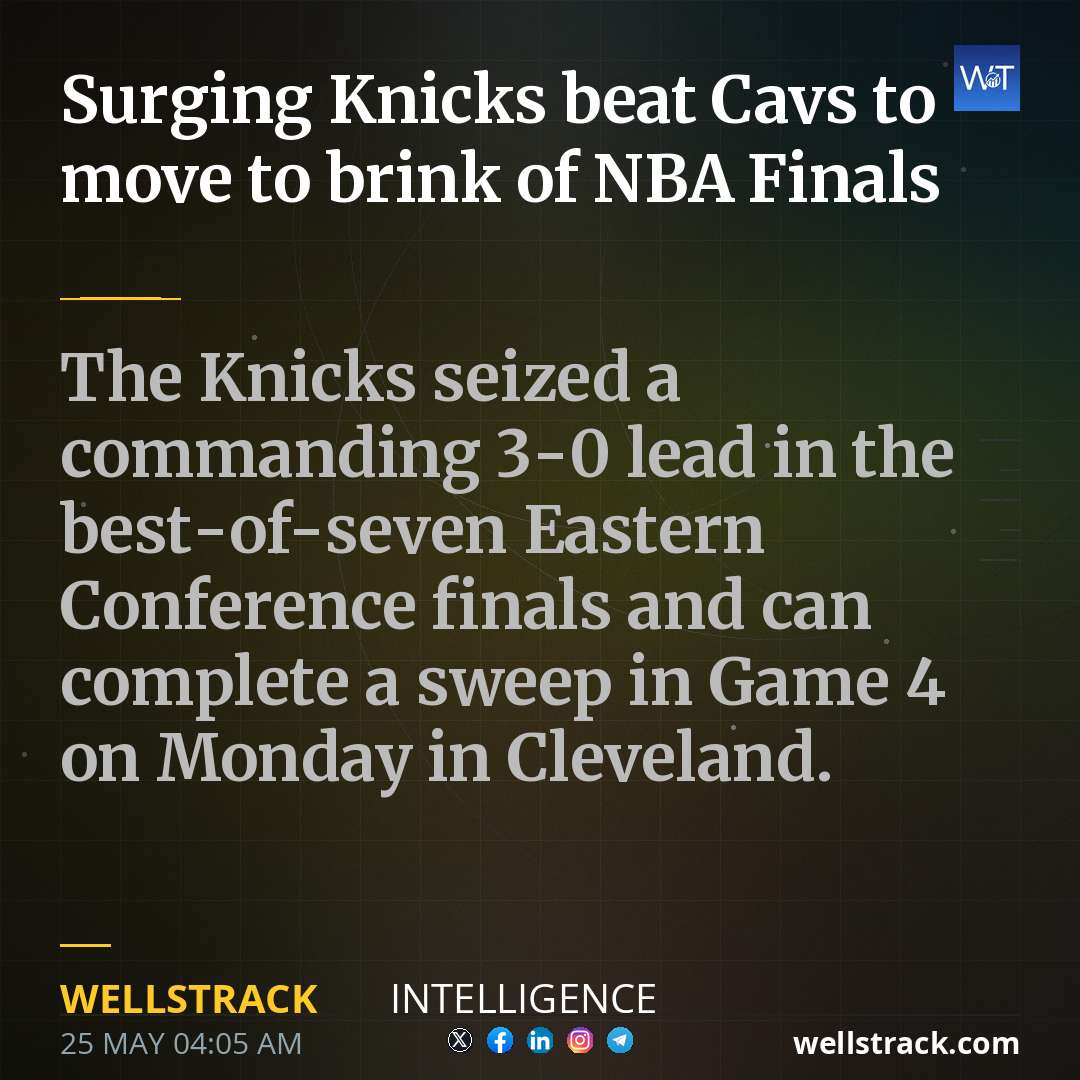 Surging Knicks beat Cavs to move to brink of NBA Finals