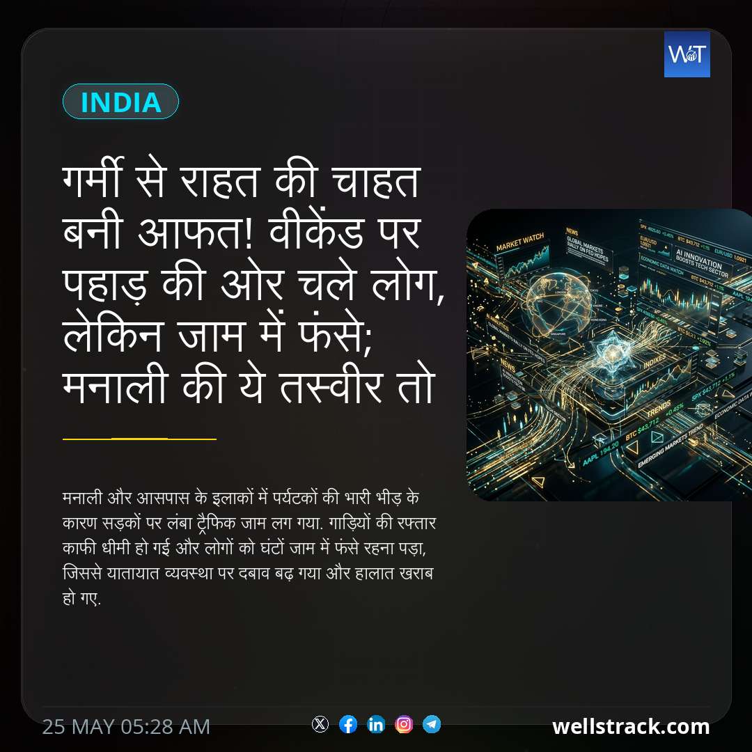 गर्मी से राहत की चाहत बनी आफत! वीकेंड पर पहाड़ की ओर चले लोग, लेकिन जाम में फंसे; मनाली की ये तस्वीर तो देखिए