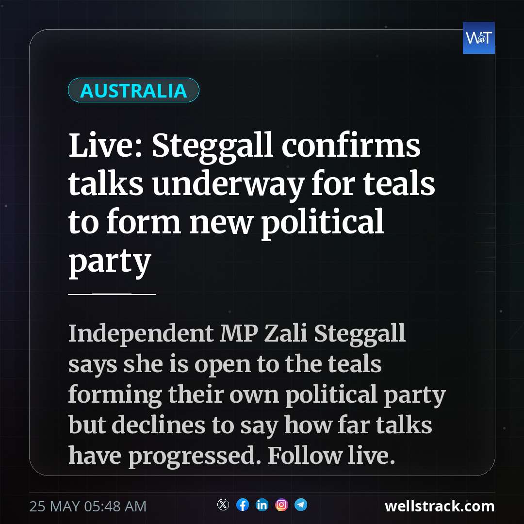 Live: Steggall confirms talks underway for teals to form new political party