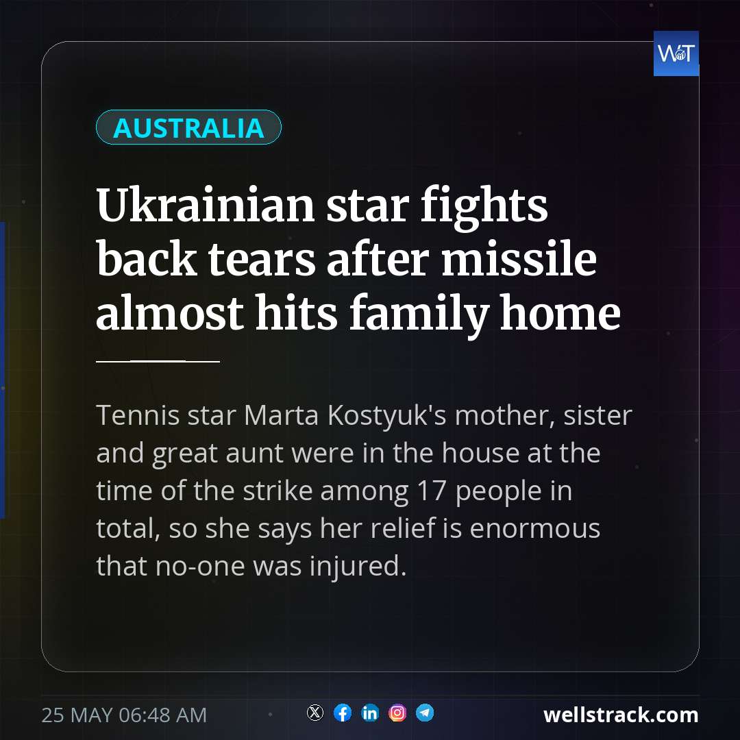 Ukrainian star fights back tears after missile almost hits family home — WellsTrack