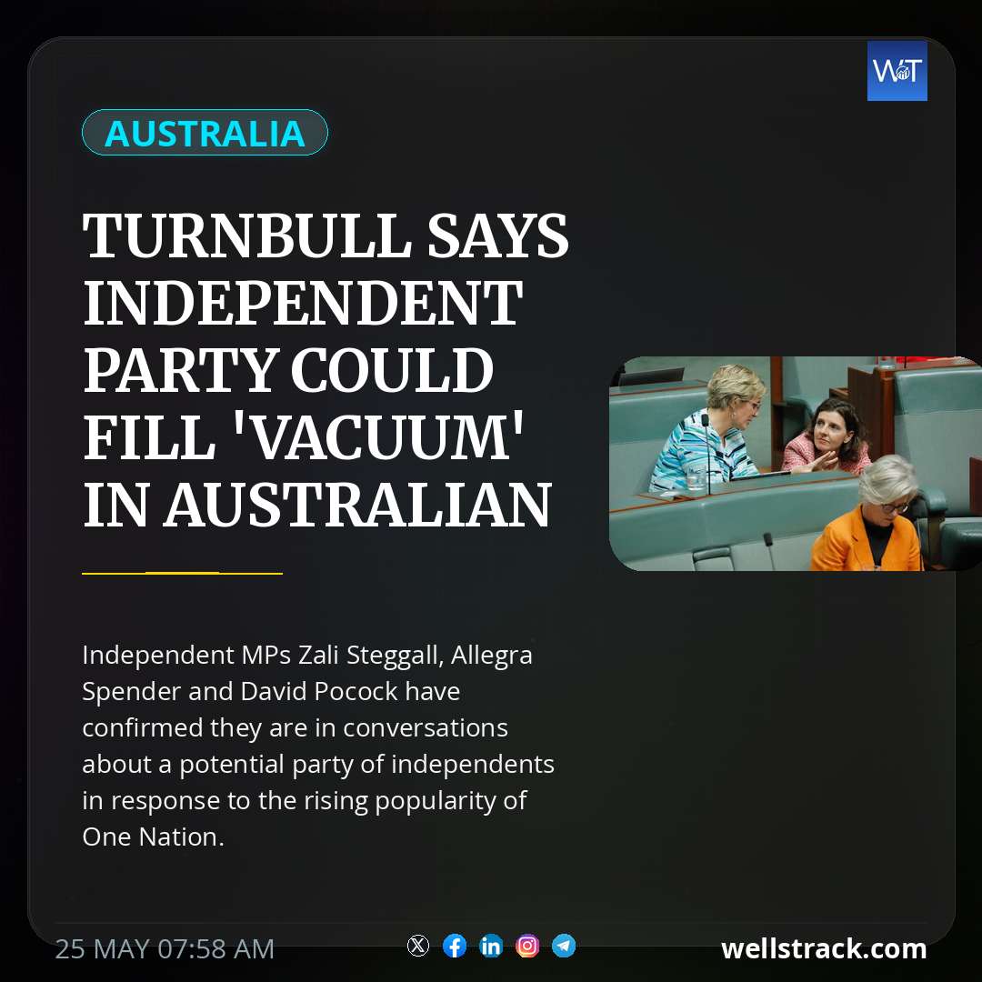 Turnbull says independent party could fill 'vacuum' in Australian politics