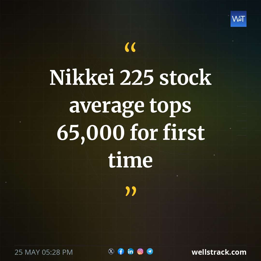 Nikkei 225 stock average tops 65,000 for first time