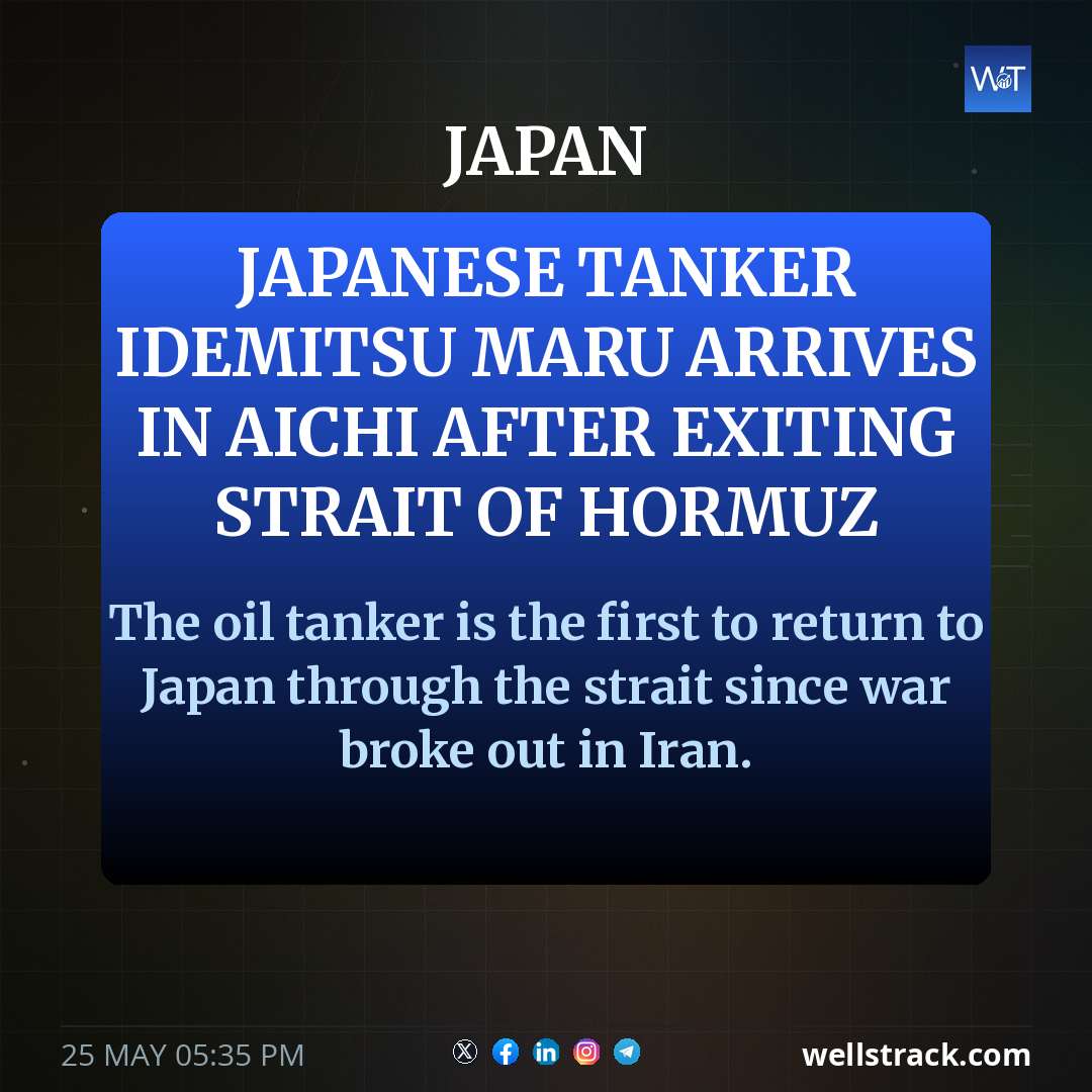 Japanese tanker Idemitsu Maru arrives in Aichi after exiting Strait of Hormuz