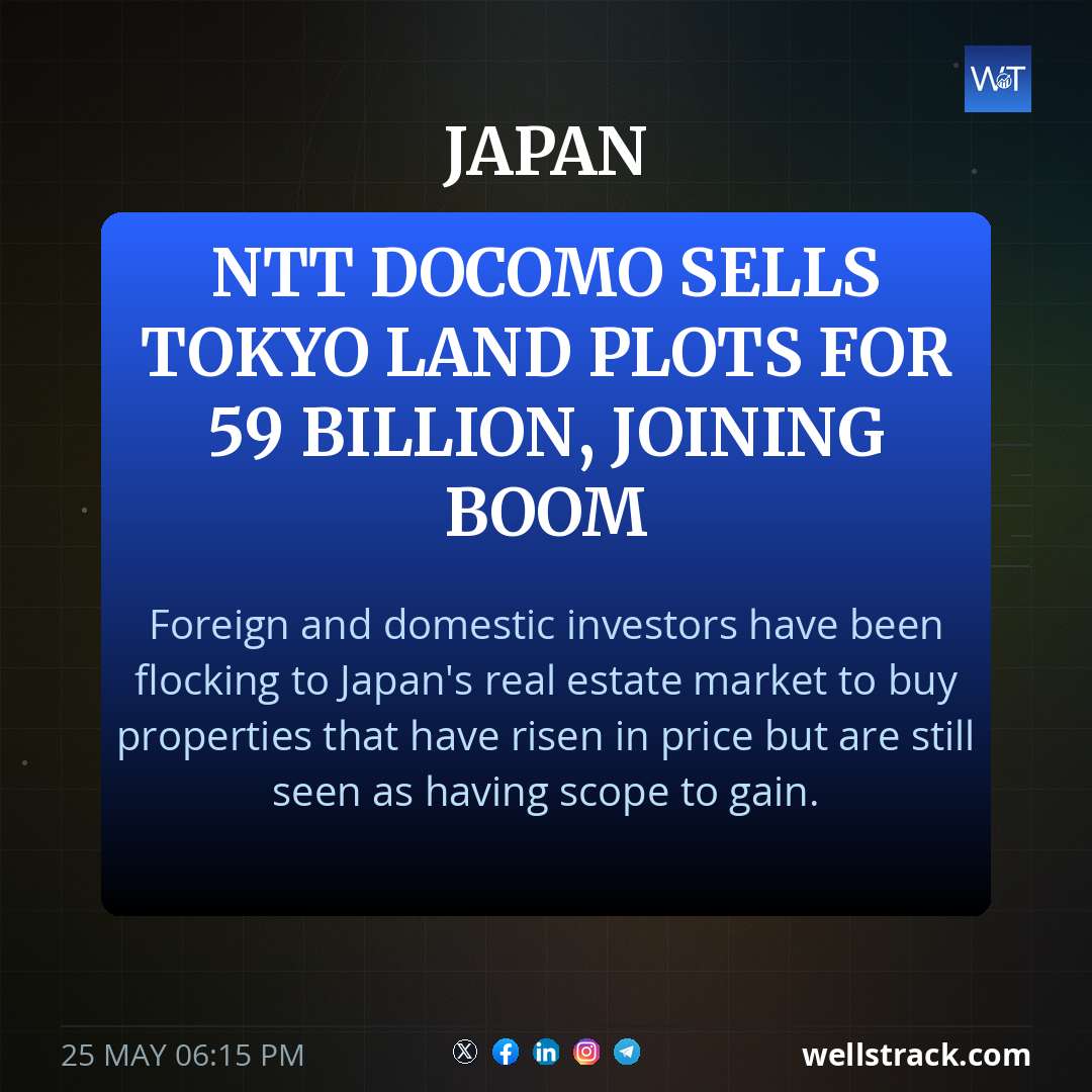 NTT Docomo sells Tokyo land plots for ¥59 billion, joining boom