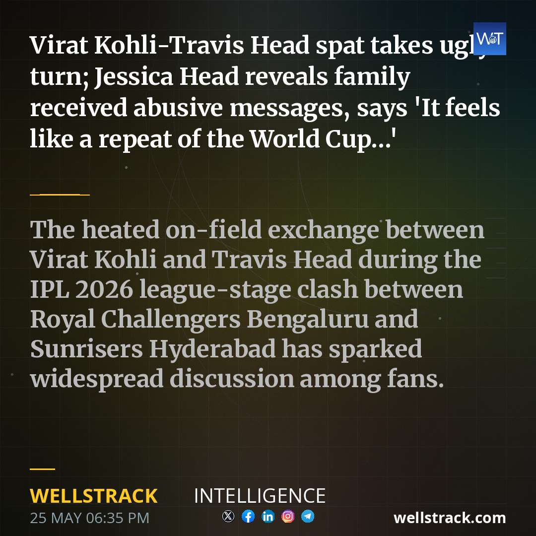 Virat Kohli-Travis Head spat takes ugly turn; Jessica Head reveals family received abusive messages, says 'It feels like a repeat of the World Cup...' — WellsTrack