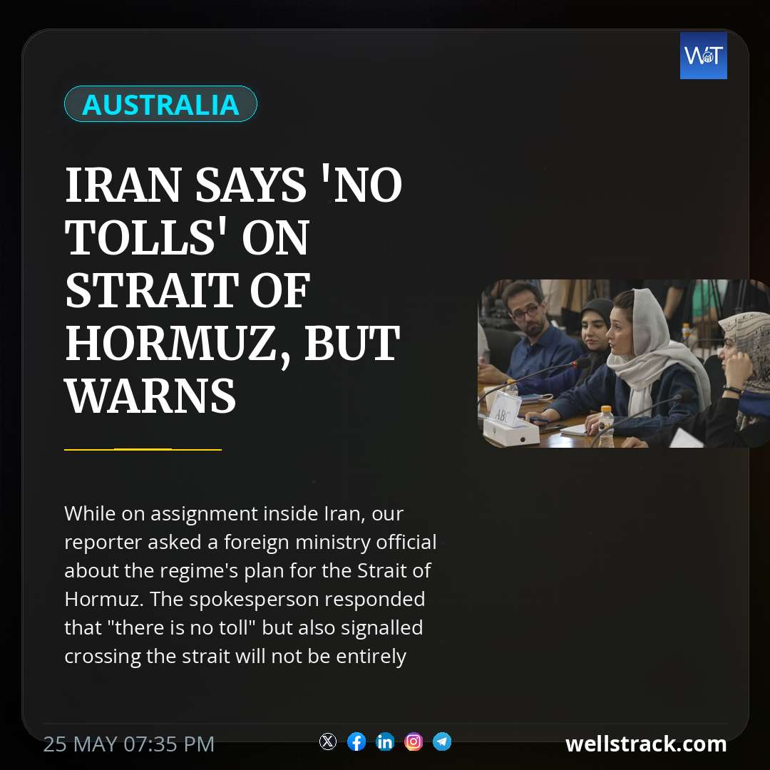 Iran says 'no tolls' on Strait of Hormuz, but warns everything has a cost