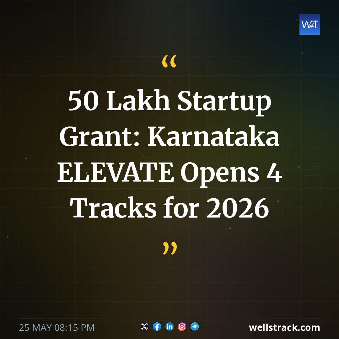 ₹50 Lakh Startup Grant: Karnataka ELEVATE Opens 4 Tracks for 2026