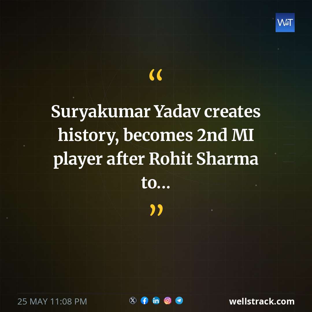 Suryakumar Yadav creates history, becomes 2nd MI player after Rohit Sharma to... — WellsTrack