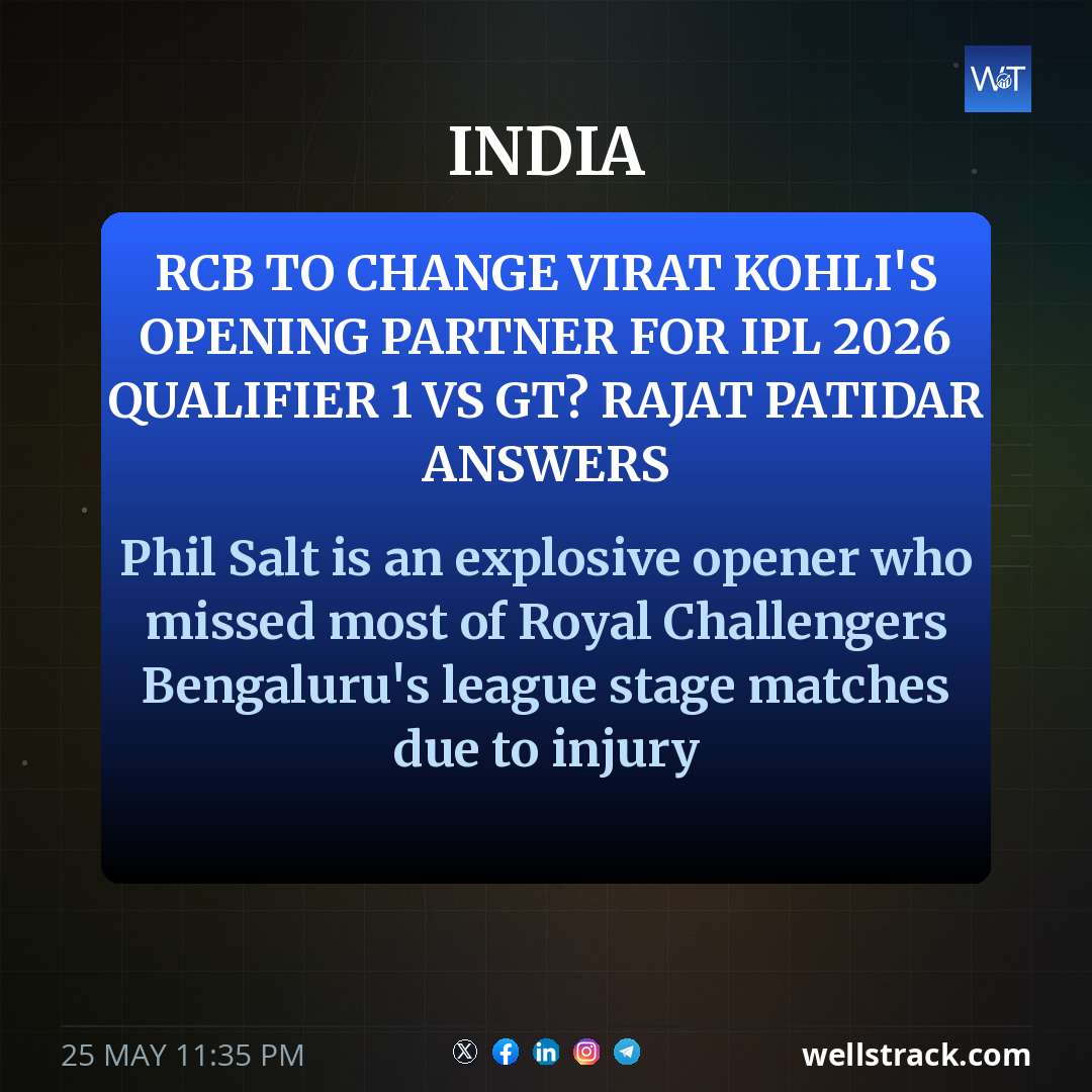 RCB To Change Virat Kohli's Opening Partner For IPL 2026 Qualifier 1 vs GT? Rajat Patidar Answers