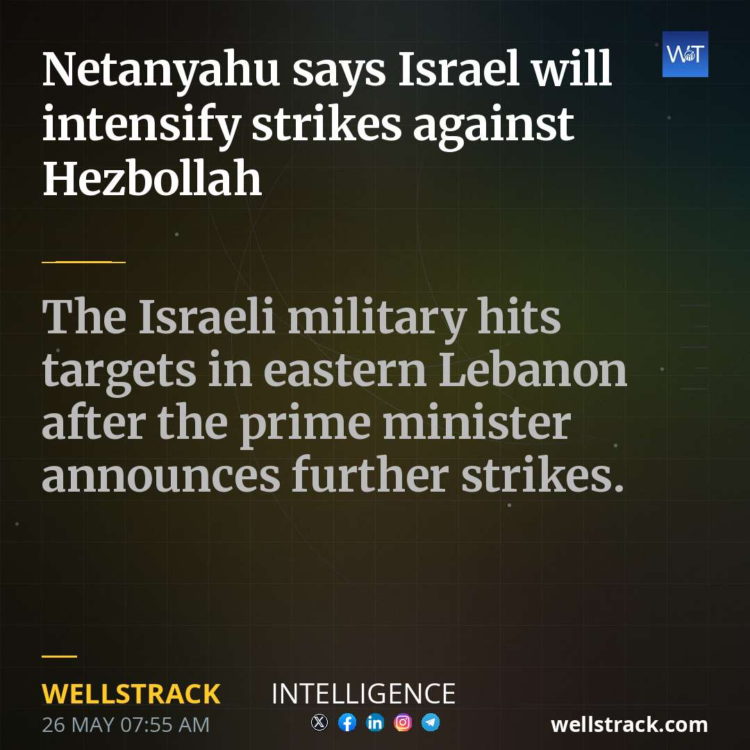 Netanyahu says Israel will intensify strikes against Hezbollah