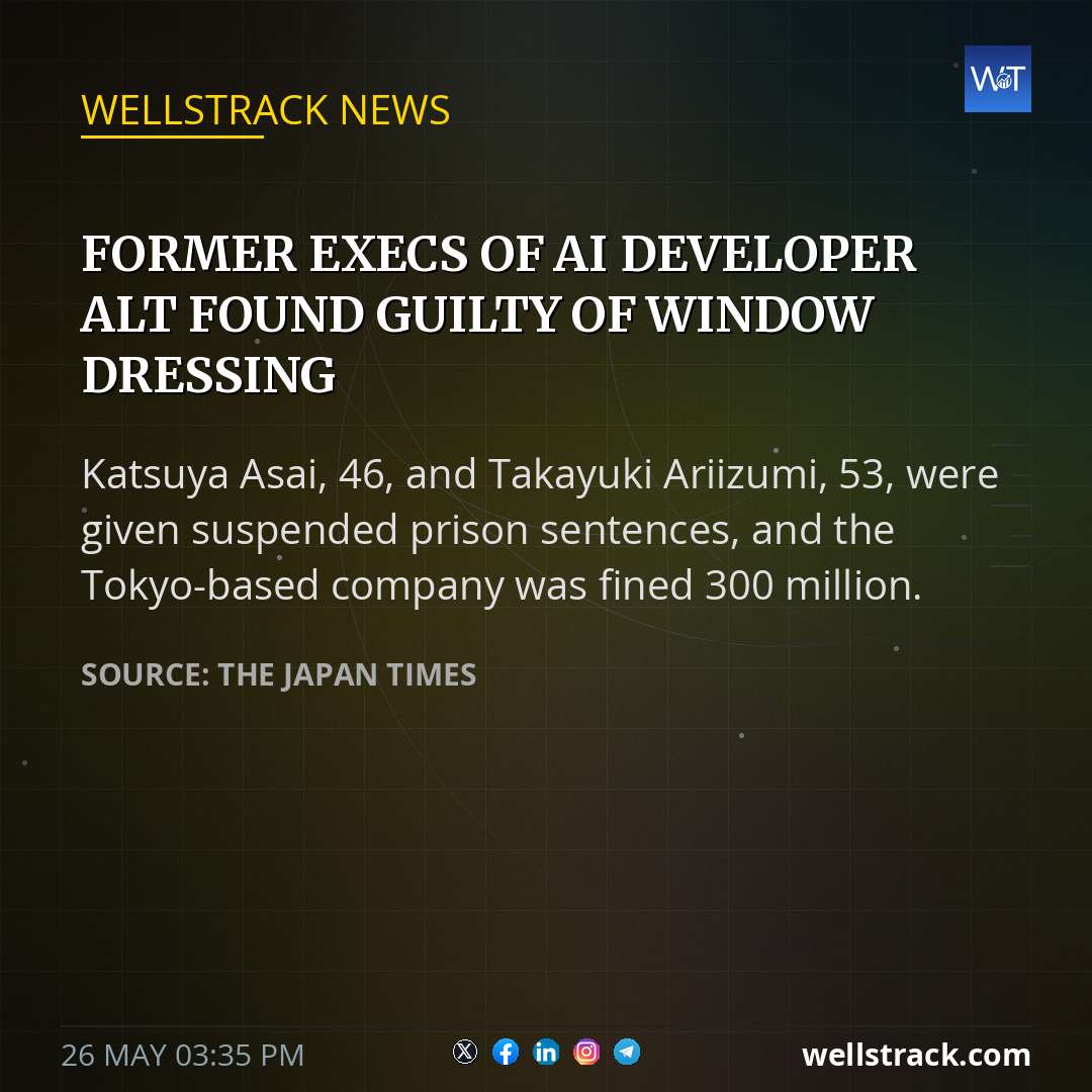 Former execs of AI developer Alt found guilty of window dressing — WellsTrack