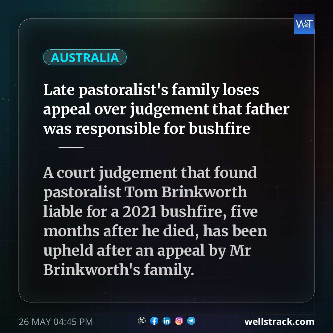 Late pastoralist's family loses appeal over judgement that father was responsible for bushfire