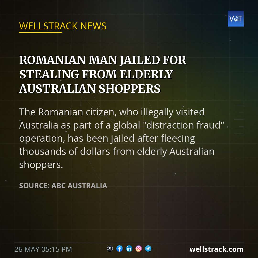 Romanian man jailed for stealing from elderly Australian shoppers
