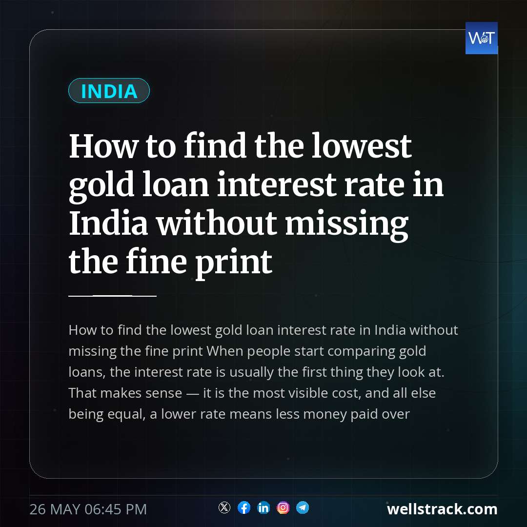 How to find the lowest gold loan interest rate in India without missing the fine print — WellsTrack