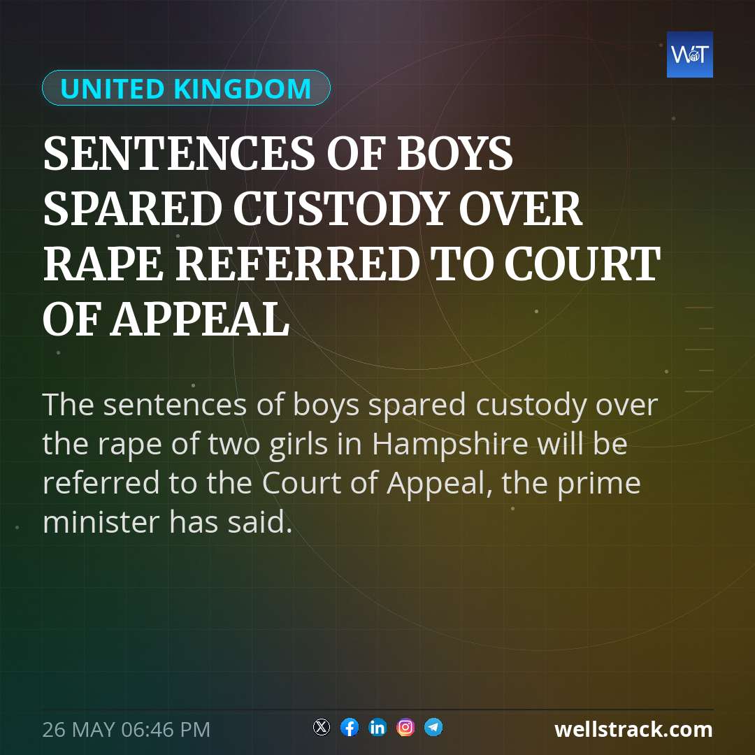 Sentences of boys spared custody over rape referred to Court of Appeal — WellsTrack