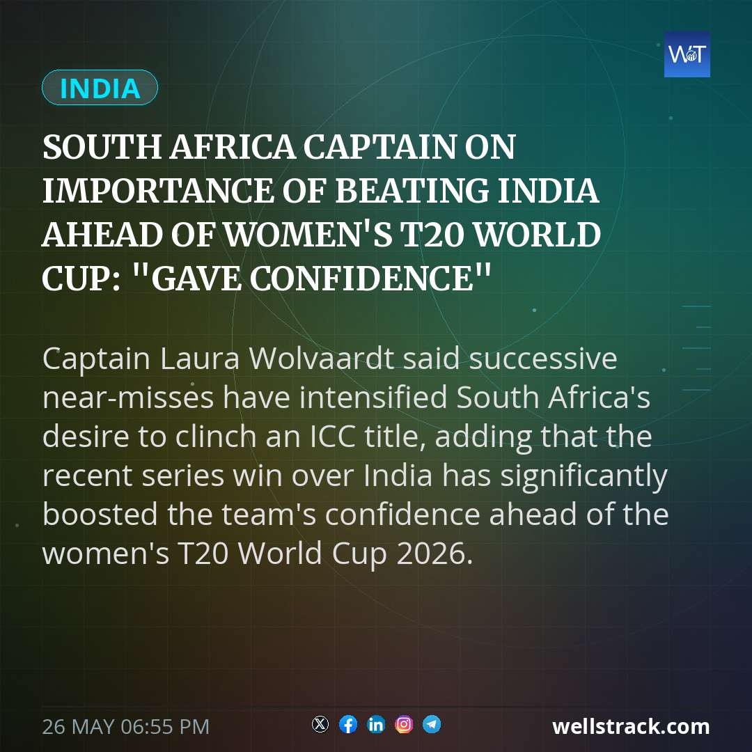 South Africa Captain On Importance Of Beating India Ahead Of Women's T20 World Cup: "Gave Confidence" — WellsTrack