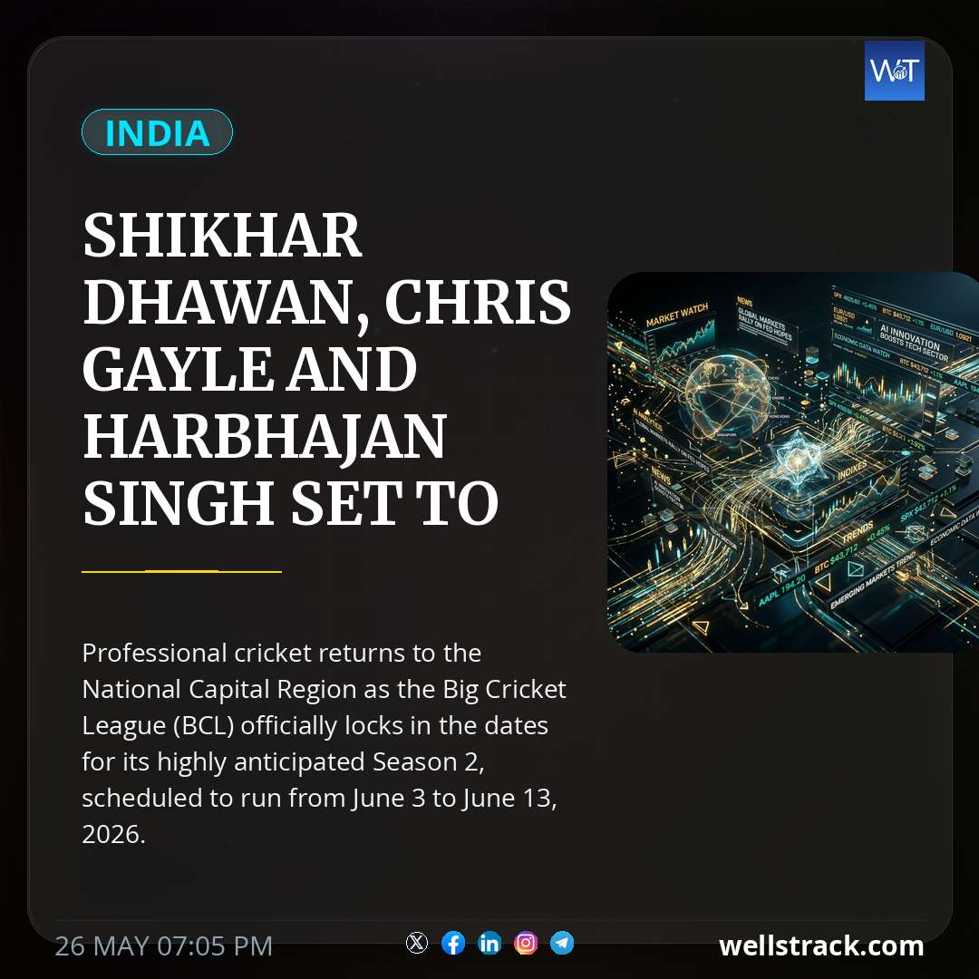 Shikhar Dhawan, Chris Gayle and Harbhajan Singh Set To Ignite Big Cricket League Season 2 — WellsTrack