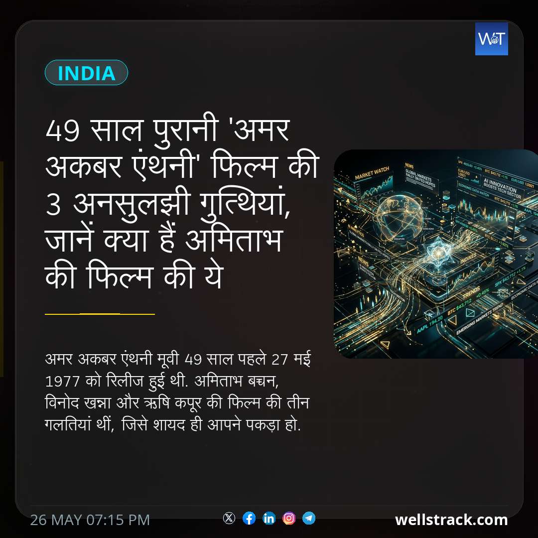 49 साल पुरानी 'अमर अकबर एंथनी' फिल्म की 3 अनसुलझी गुत्थियां, जानें क्या हैं अमिताभ की फिल्म की ये गलतियां — WellsTrack