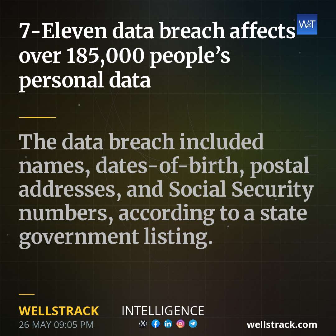 7-Eleven data breach affects over 185,000 people’s personal data — WellsTrack