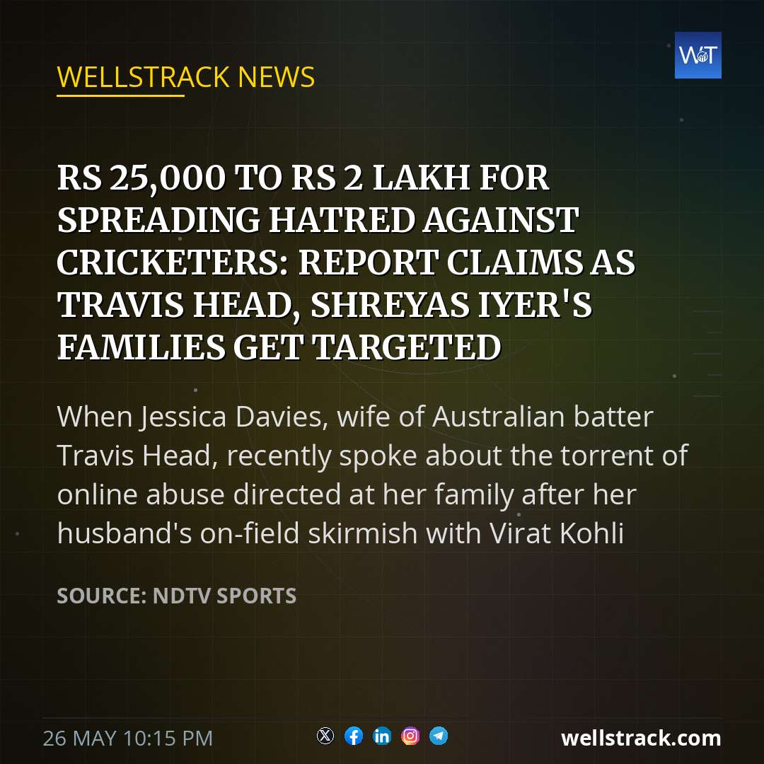Rs 25,000 To Rs 2 Lakh For Spreading Hatred Against Cricketers: Report Claims As Travis Head, Shreyas Iyer's Families Get Targeted — WellsTrack