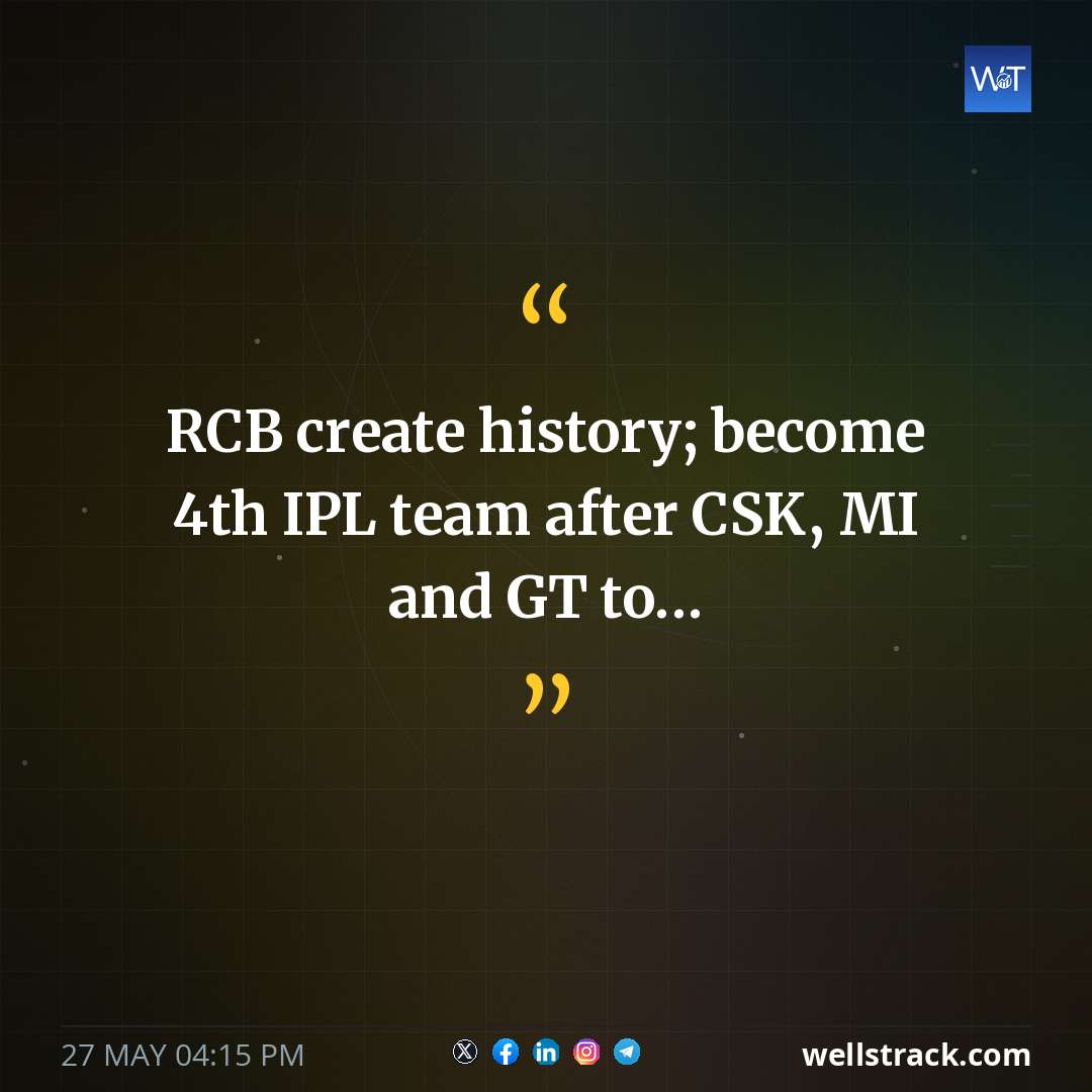 RCB create history; become 4th IPL team after CSK, MI and GT to... — WellsTrack