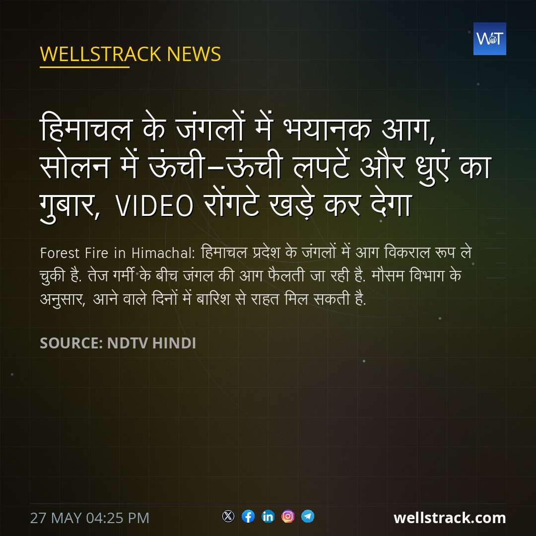 हिमाचल के जंगलों में भयानक आग, सोलन में ऊंची-ऊंची लपटें और धुएं का गुबार, VIDEO रोंगटे खड़े कर देगा — WellsTrack