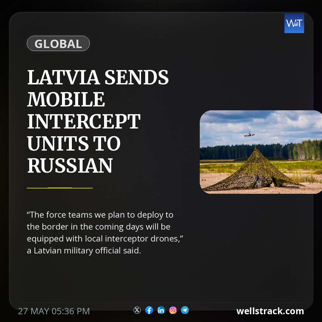 Latvia sends mobile intercept units to Russian border in wake of drone incursions — WellsTrack