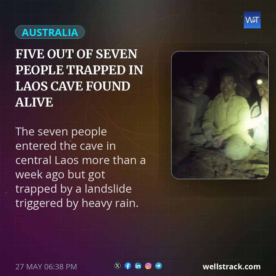 Five out of seven people trapped in Laos cave found alive — WellsTrack