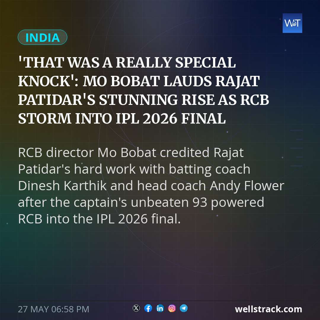 'That Was A Really Special Knock': Mo Bobat lauds Rajat Patidar's stunning rise as RCB storm into IPL 2026 final — WellsTrack