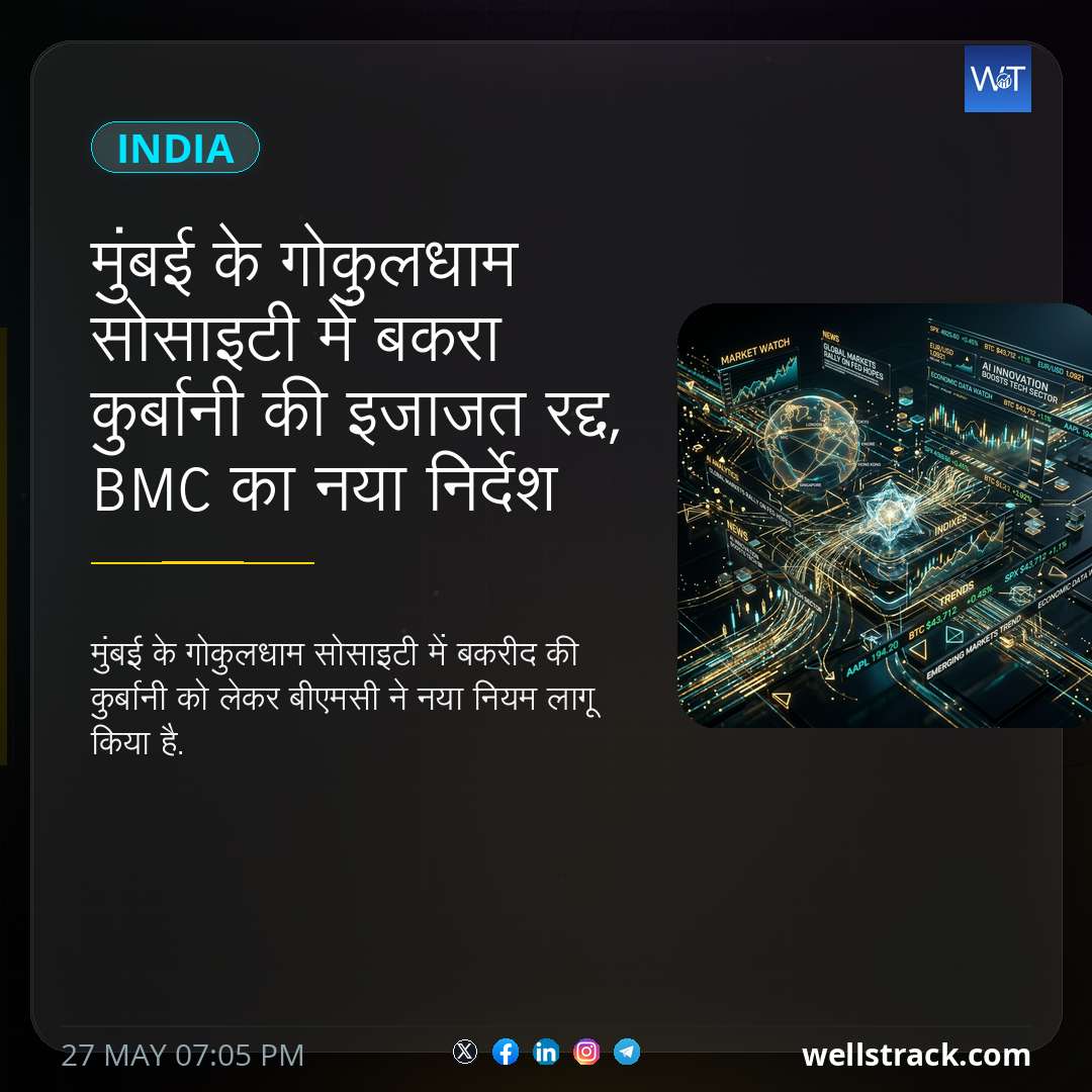 मुंबई के गोकुलधाम सोसाइटी में बकरा कुर्बानी की इजाजत रद्द, BMC का नया निर्देश — WellsTrack