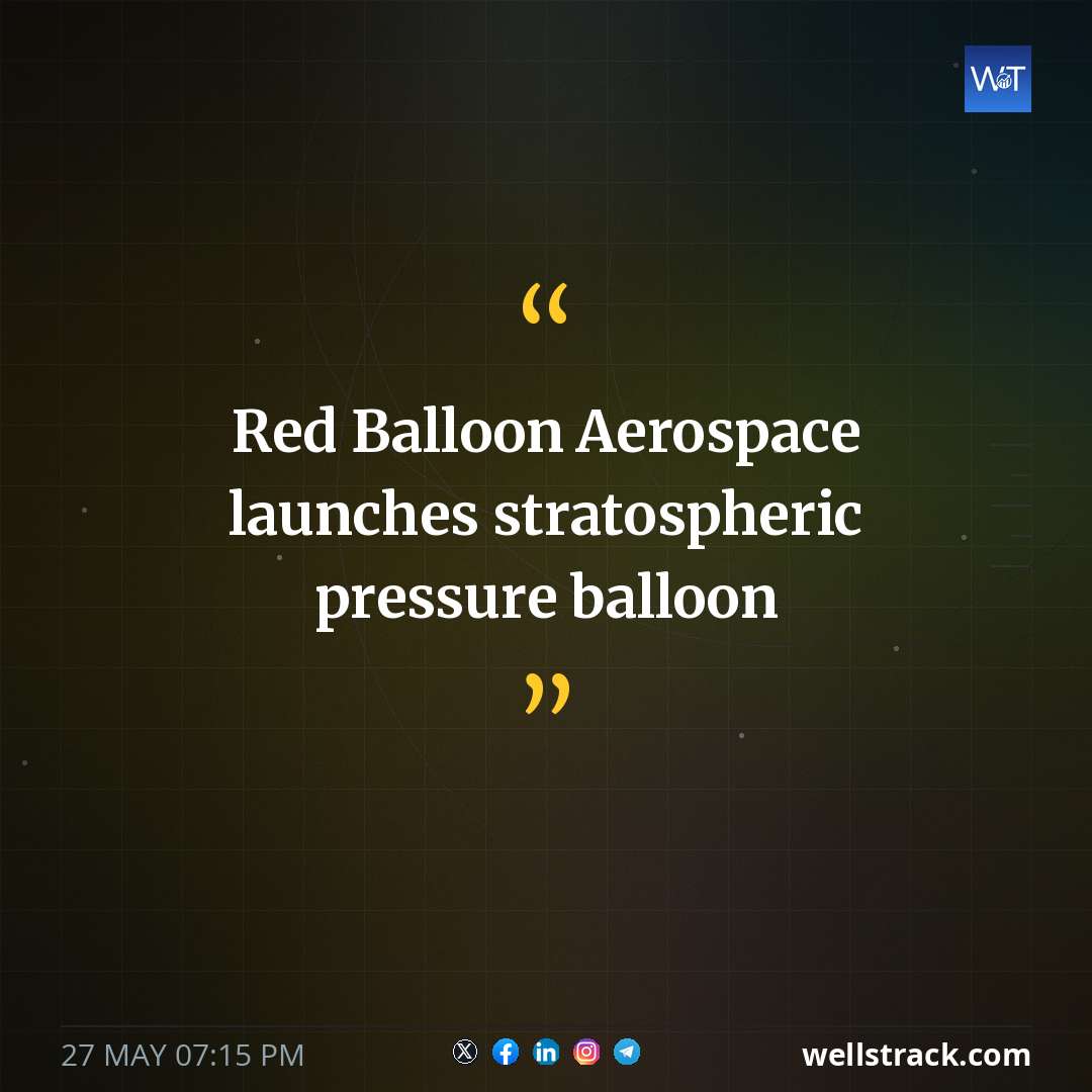Red Balloon Aerospace launches stratospheric pressure balloon — WellsTrack