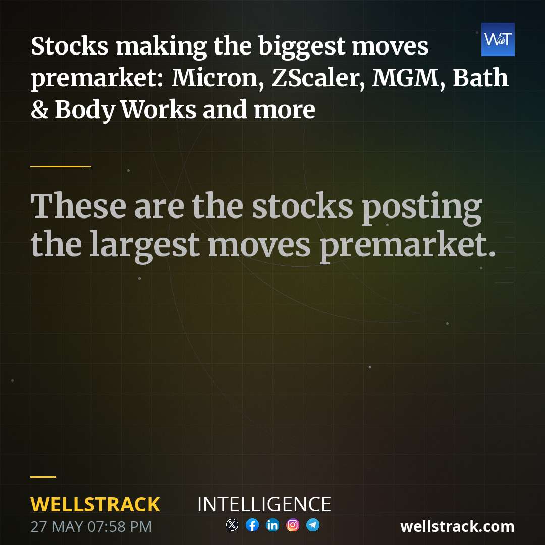 Stocks making the biggest moves premarket: Micron, ZScaler, MGM, Bath & Body Works and more — WellsTrack