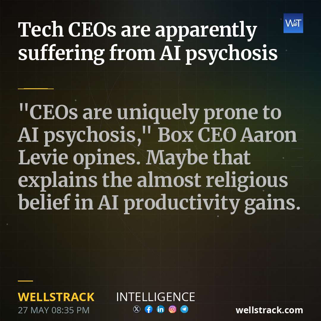 Tech CEOs are apparently suffering from AI psychosis — WellsTrack