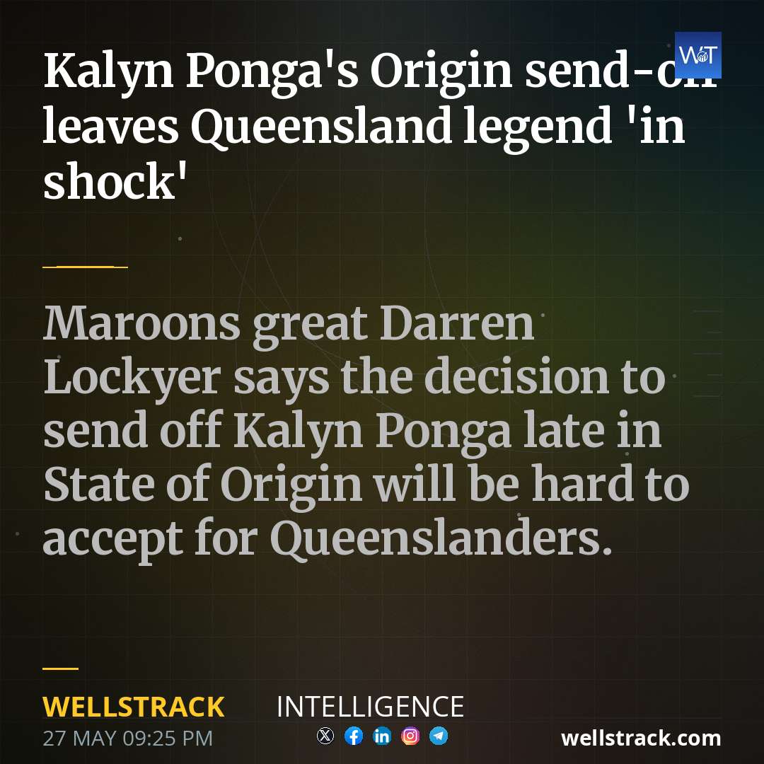 Kalyn Ponga's Origin send-off leaves Queensland legend 'in shock' — WellsTrack