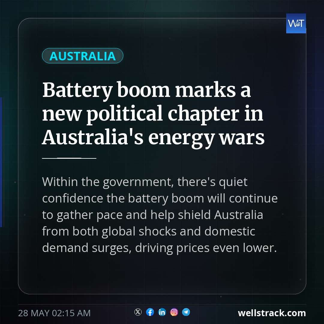 Battery boom marks a new political chapter in Australia's energy wars — WellsTrack