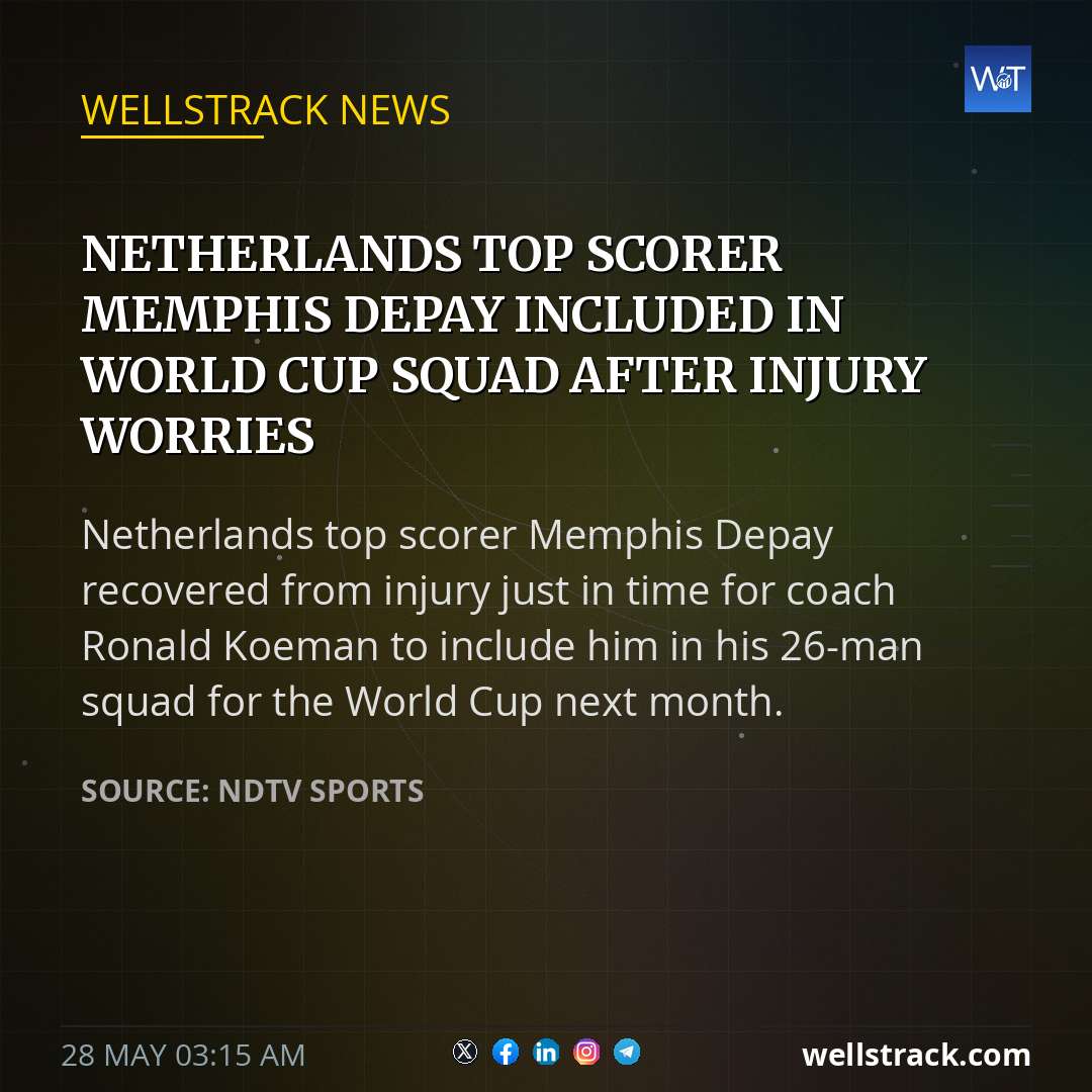 Netherlands Top Scorer Memphis Depay Included In World Cup Squad After Injury Worries — WellsTrack
