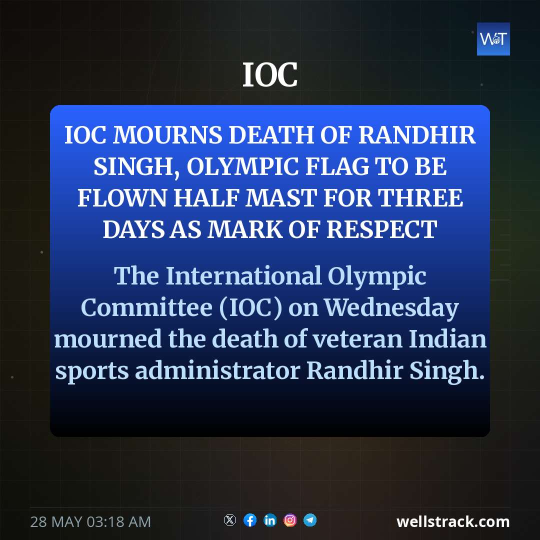 IOC Mourns Death Of Randhir Singh, Olympic Flag To Be Flown Half Mast For Three Days As Mark Of Respect — WellsTrack