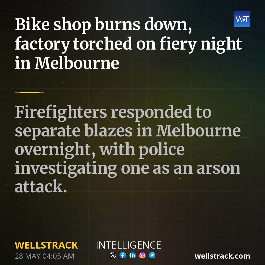 Bike shop burns down, factory torched on fiery night in Melbourne — WellsTrack