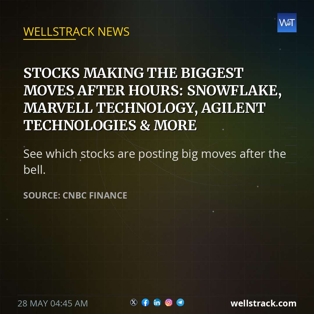 Stocks making the biggest moves after hours: Snowflake, Marvell Technology, Agilent Technologies & more — WellsTrack