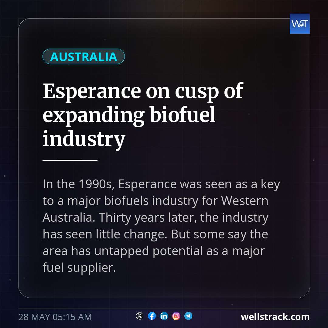 Esperance on cusp of expanding biofuel industry — WellsTrack