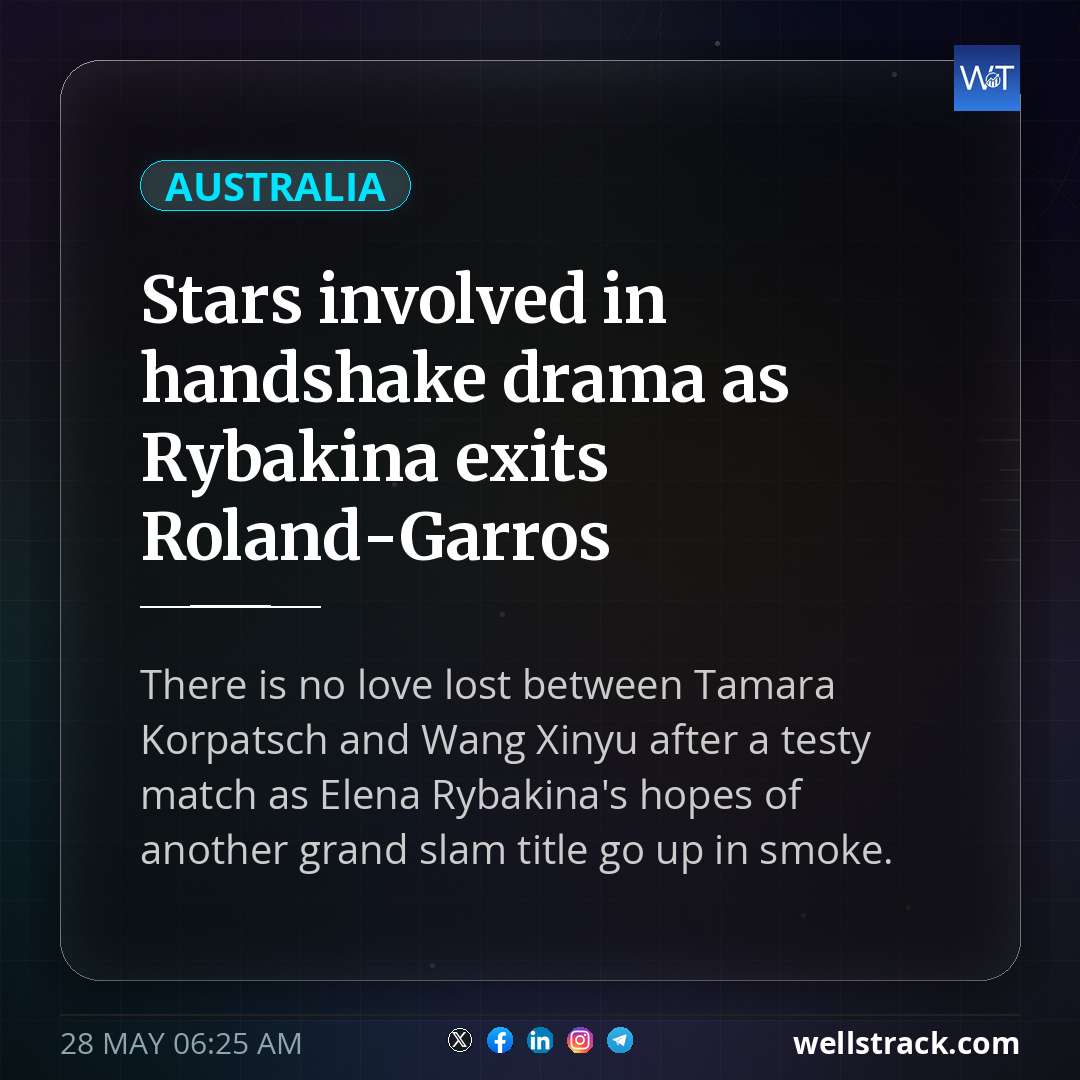 Stars involved in handshake drama as Rybakina exits Roland-Garros — WellsTrack