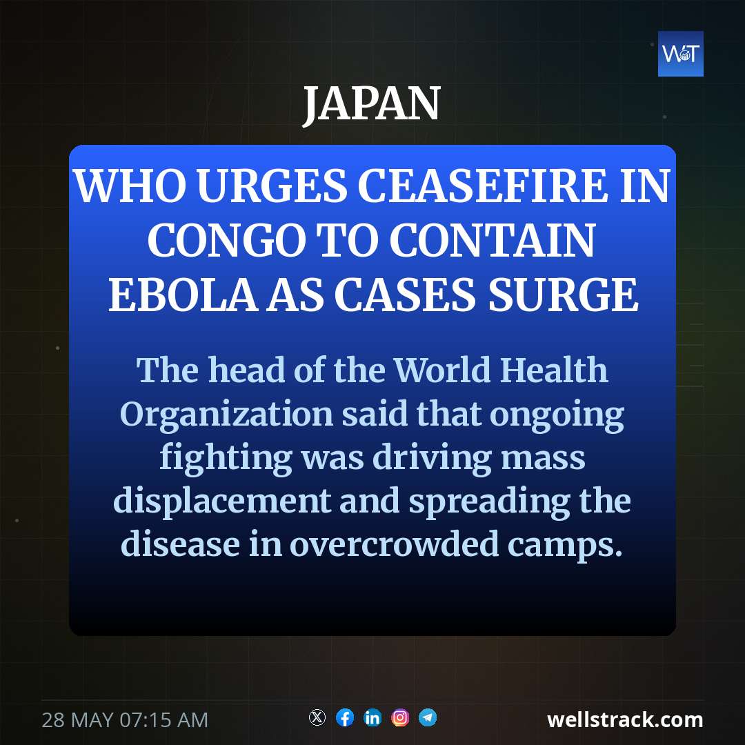 WHO urges ceasefire in Congo to contain Ebola as cases surge — WellsTrack