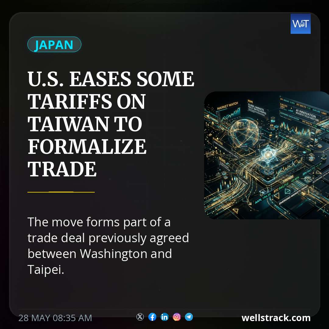 U.S. eases some tariffs on Taiwan to formalize trade agreement — WellsTrack