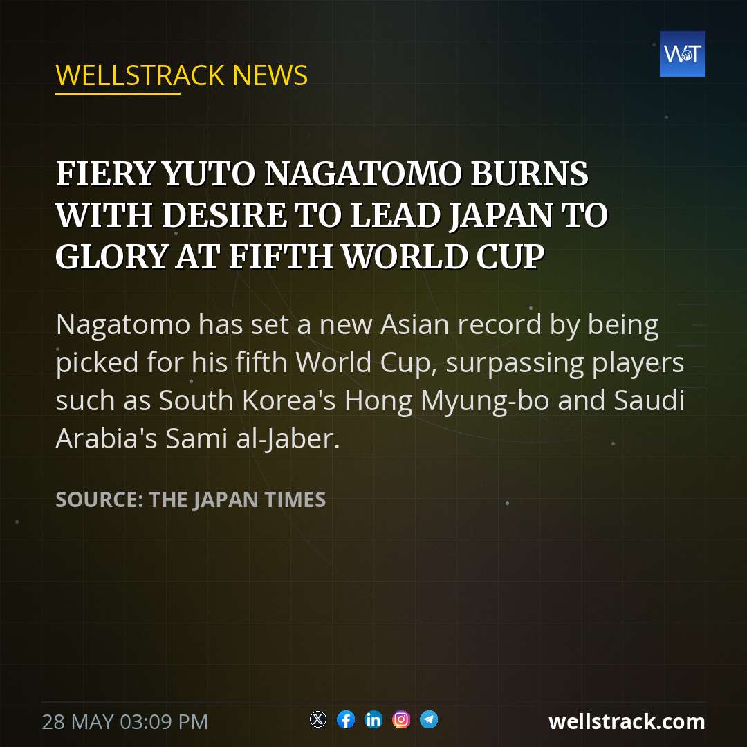 Fiery Yuto Nagatomo burns with desire to lead Japan to glory at fifth World Cup — WellsTrack