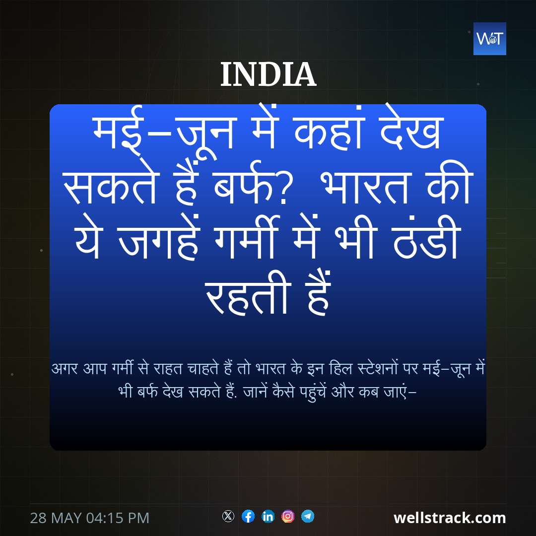 मई-जून में कहां देख सकते हैं बर्फ? भारत की ये जगहें गर्मी में भी ठंडी रहती हैं — WellsTrack