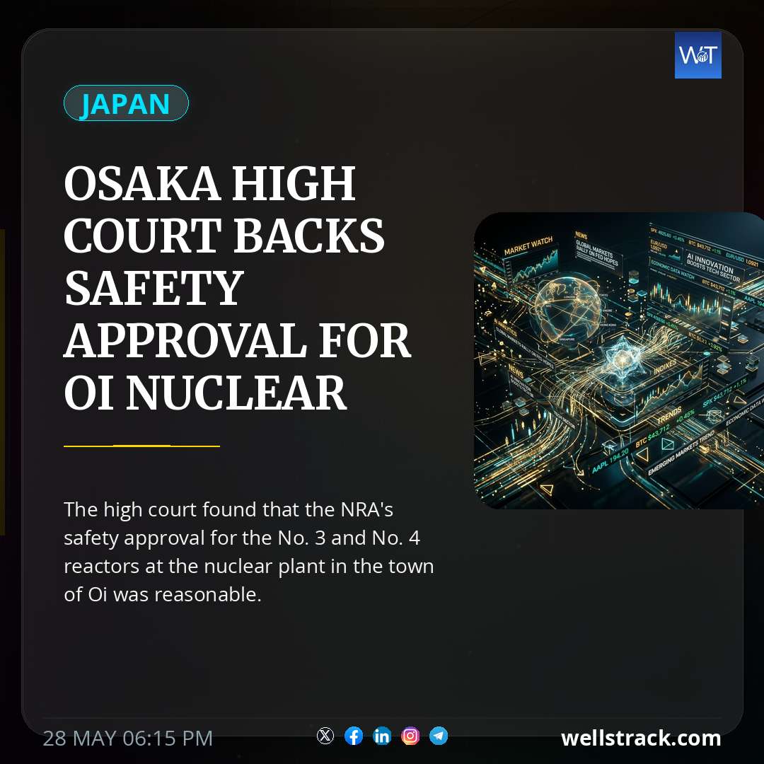 Osaka High Court backs safety approval for Oi nuclear reactors — WellsTrack